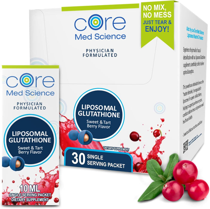 Liquid Liposomal Glutathione Single Serve 30pk - Sweet and Tart Berry Flavor