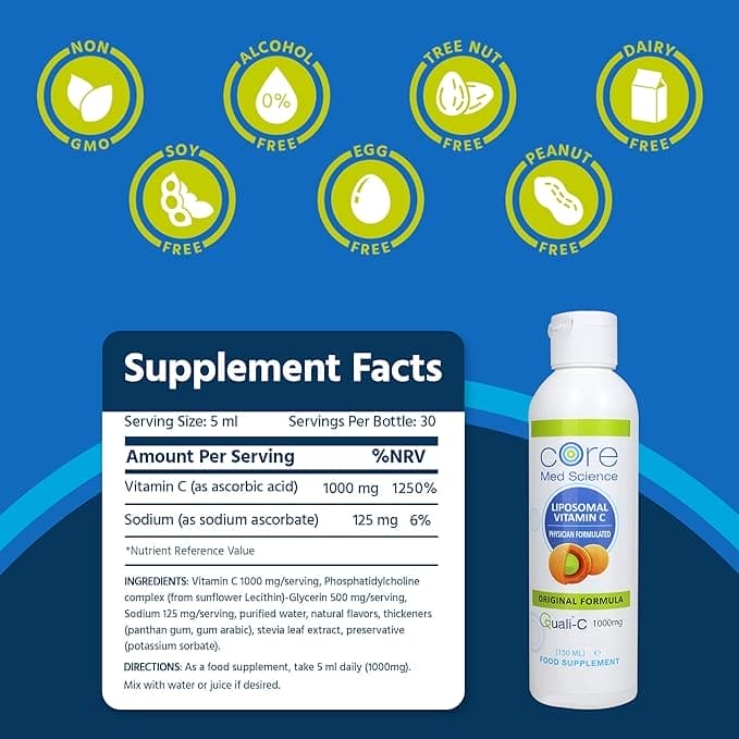 Liposomal Vitamin C - Liquid - Original Orange Formula  (5 FL OZ / 30 Servings)