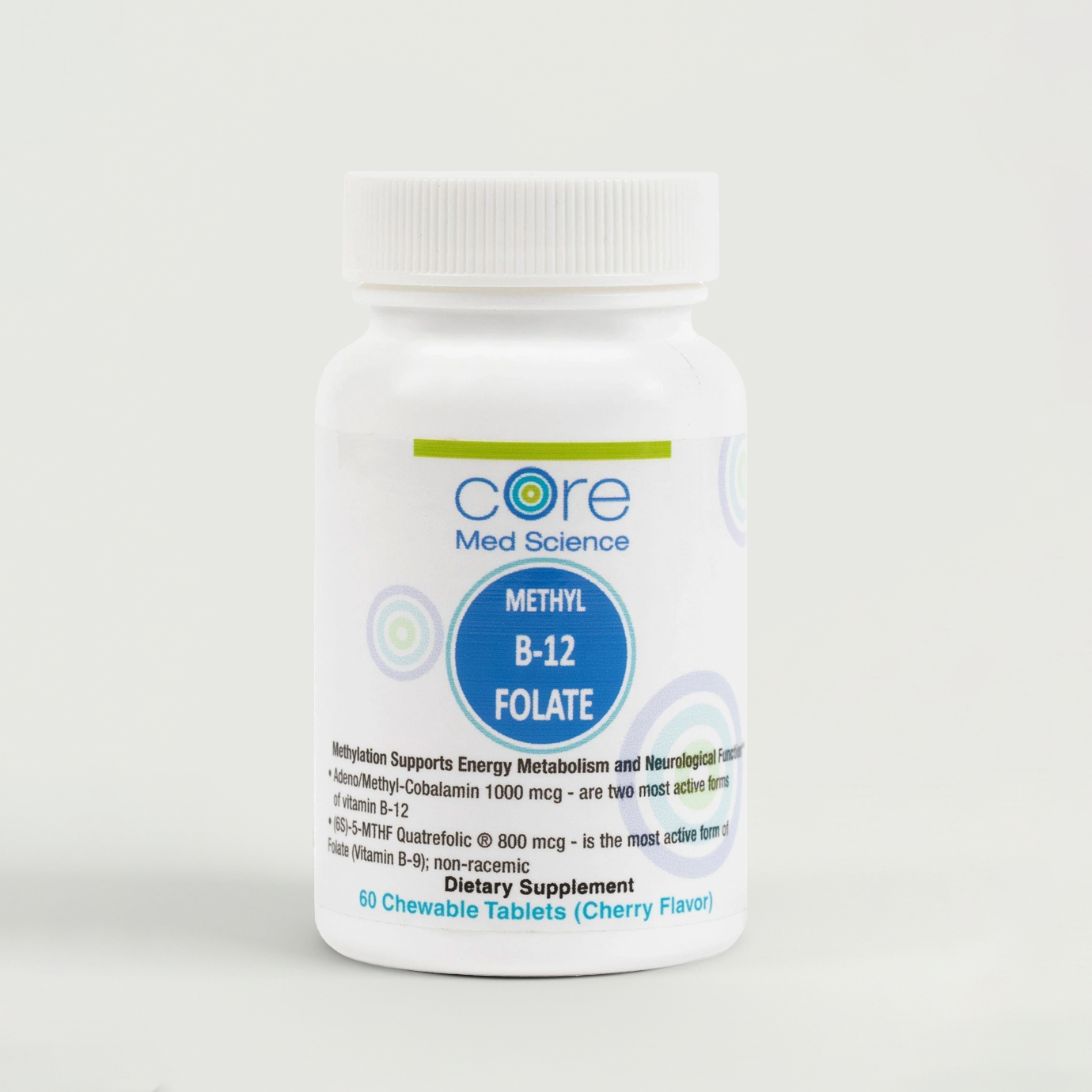 Active Methyl B-12 Folate - Lozenges (60 Count/ 60 Servings)