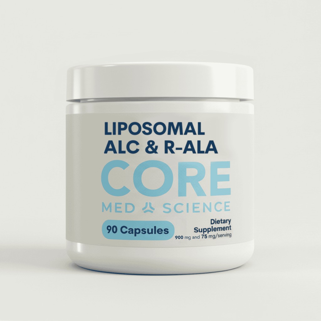 Liposomal ALC and R-ALA - Capsules (90 Count/ 30 Servings)  Core Med  Science