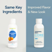Two white bottles of Core Med Science Liposomal NAD+ supplement with updated label design and citrus flavor.