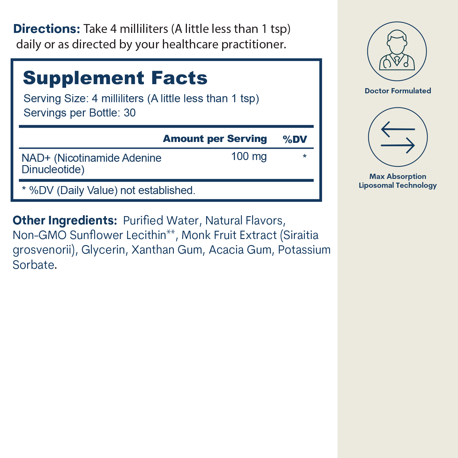 Liposomal NAD+, 4 oz