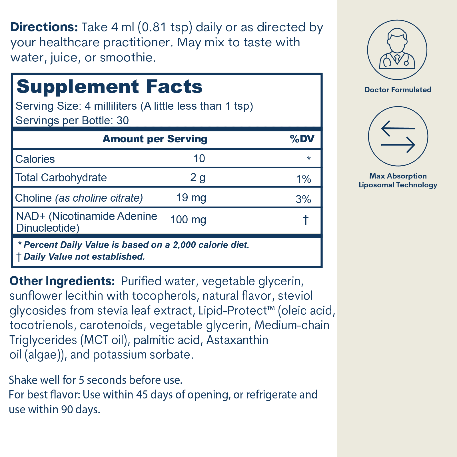 Liposomal NAD+, 4 oz