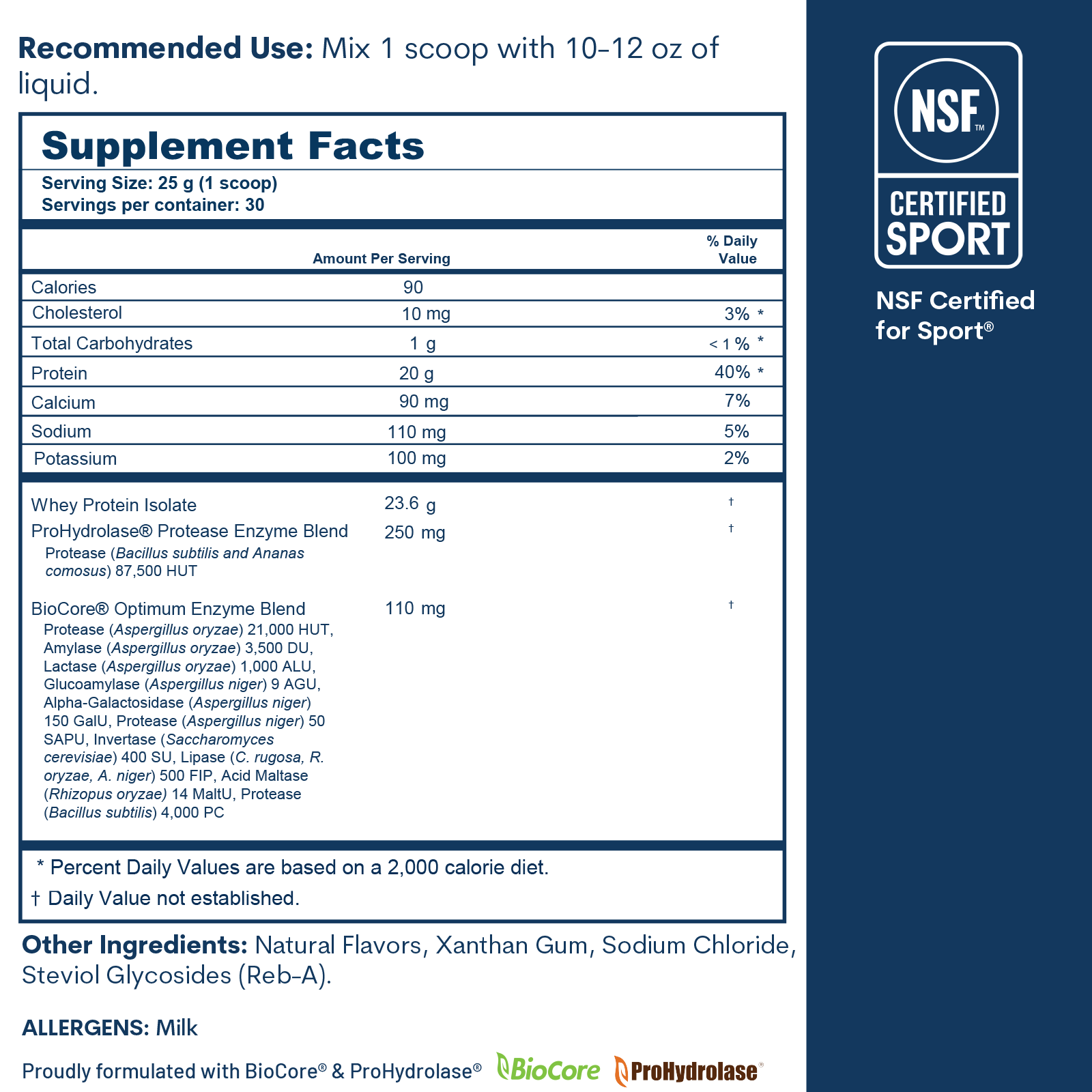 Whey Protein Isolate Vanilla