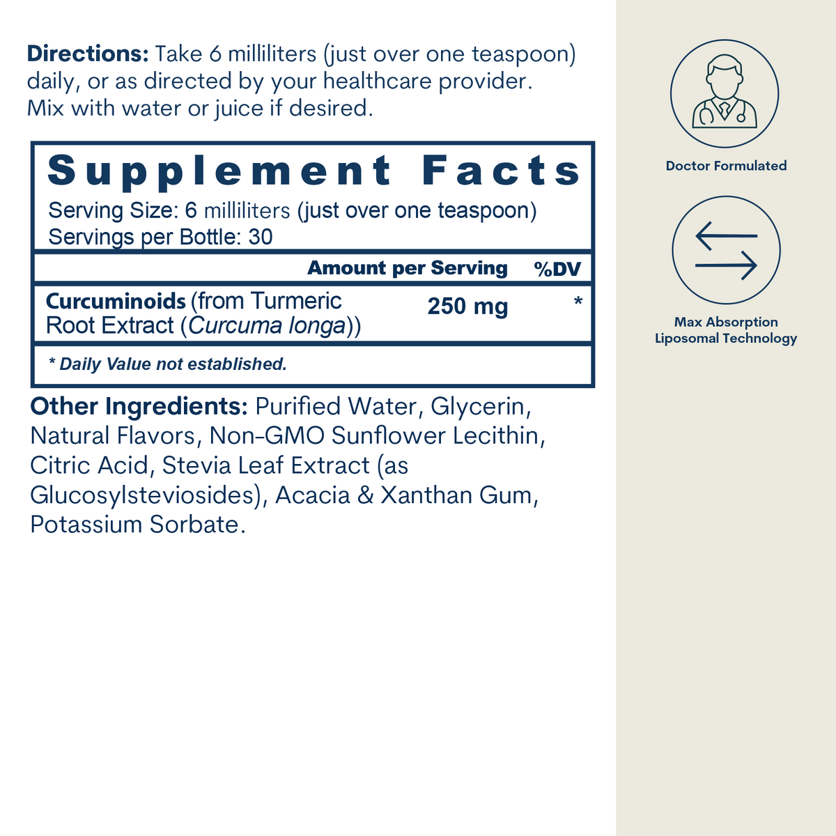 Curcuminol Liposomal Curcumin Liquid, 250 mg Curcuminoids – Core Med Science