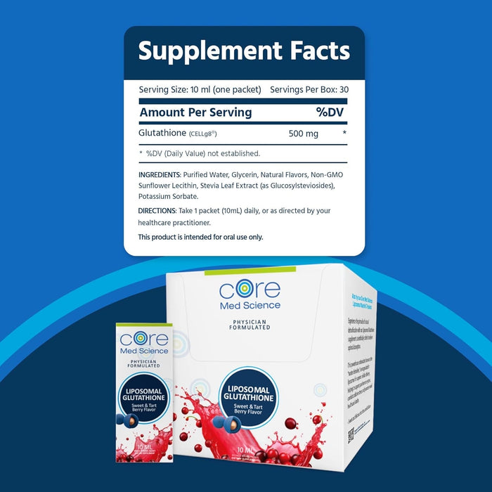 Liquid Liposomal Glutathione (4 FL OZ/ 30 Servings) - CoreMedScience Core Med Science Liquid Liposomal Glutathione (4 FL OZ/ 30 Servings) - CoreMedScience Core Med Science
