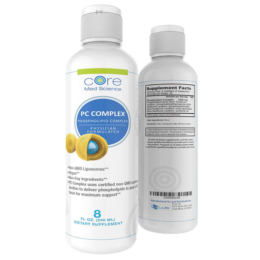 Bottle of Core Med Science PC Complex - Side by Side