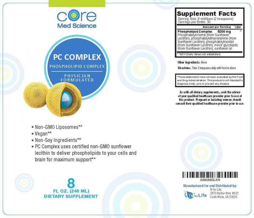 Bottle of Core Med Science PC Complex - Ingredients