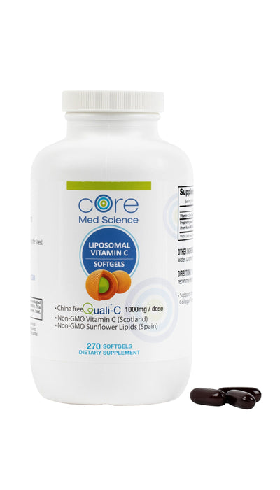 270 Count Bottle of Core Med Science Vitamin C - With sample size